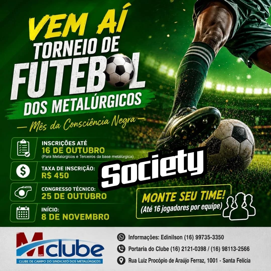 TORNEIO DE FUTEBOL SOCIETY DOS METALÚRGICOS